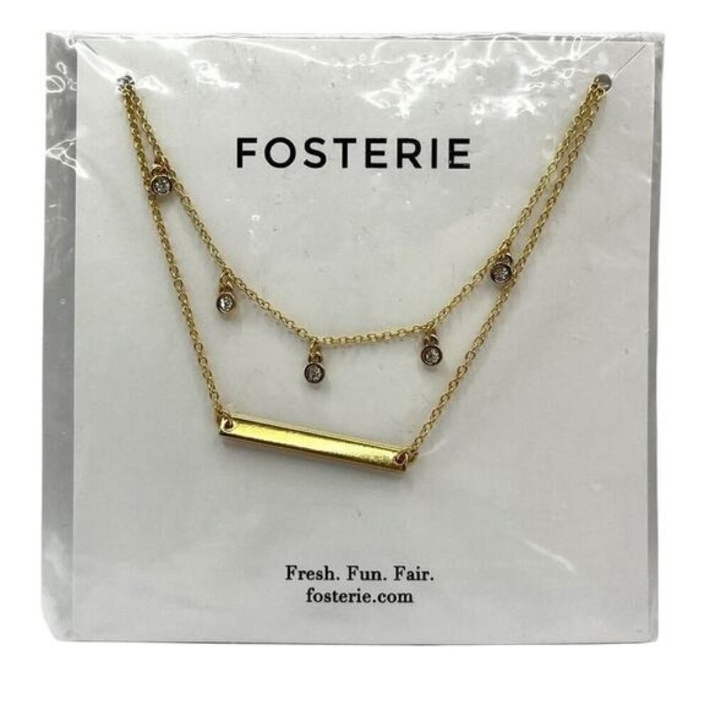 FOSTERIE Layered Gem Necklace